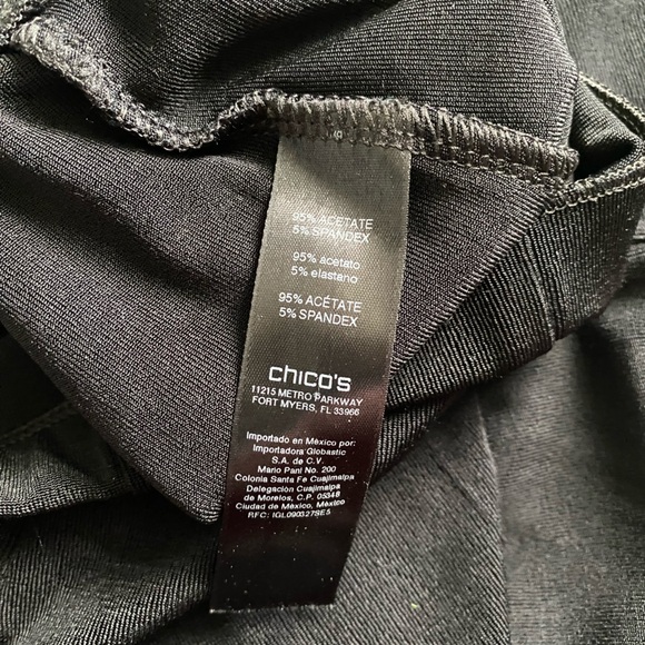 Traveler’s by Chico’s Black Wide Leg Women's Pants - Picture 4 of 6